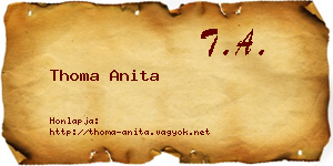 Thoma Anita névjegykártya